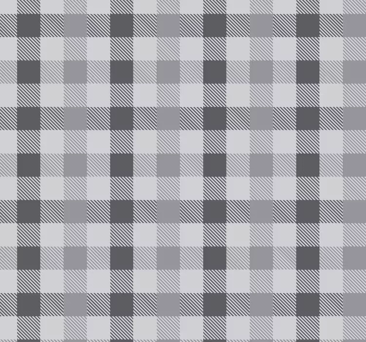 Szürke gingham minta Redőnyök konyha - TenStickers