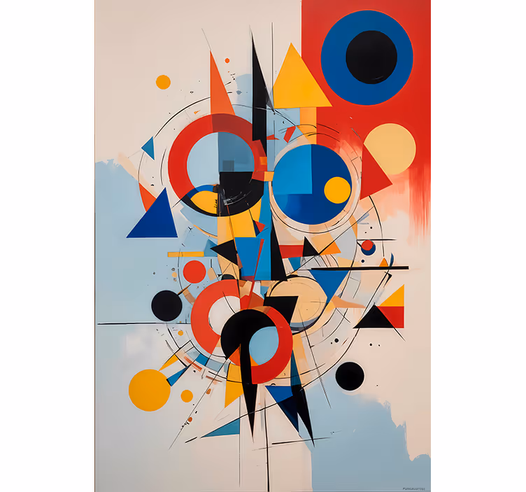 Geometrikus festmény redőnyök rajzokkal - TenStickers