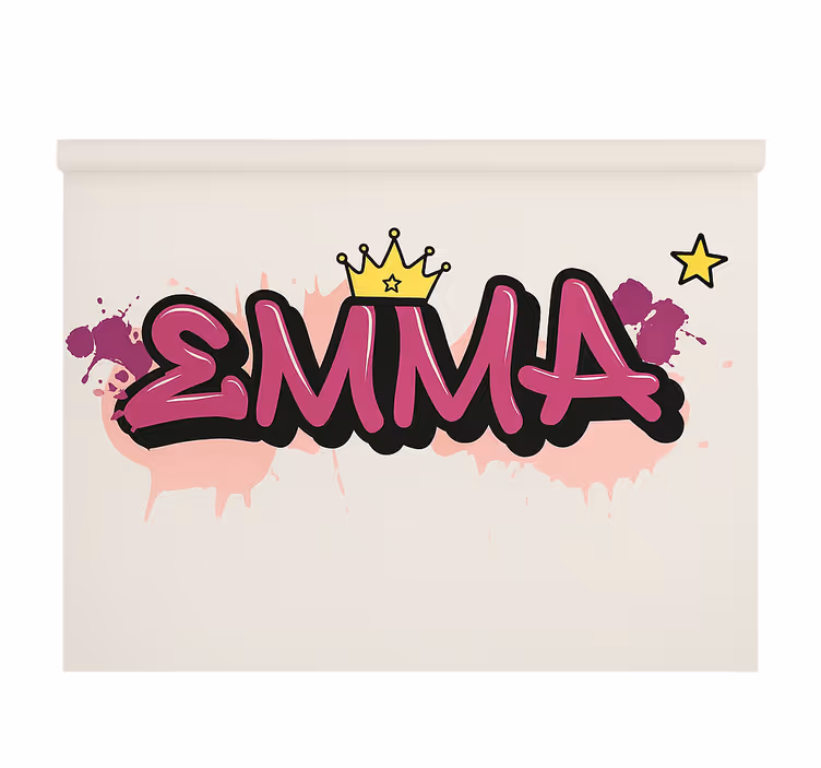 Rózsaszín egyedi graffiti Redőnyök gyerekek - TenStickers