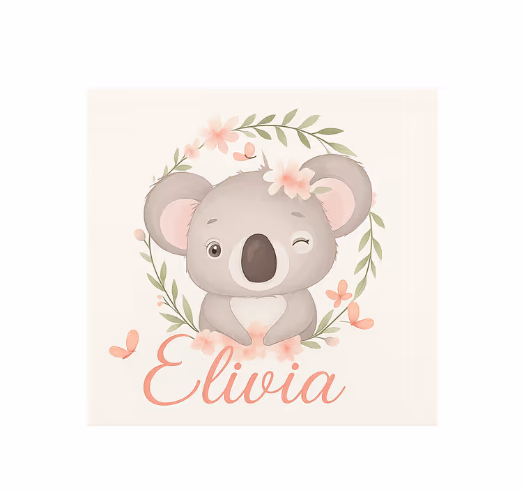 Koala névvel Redőnyök Személyre szabott - TenStickers