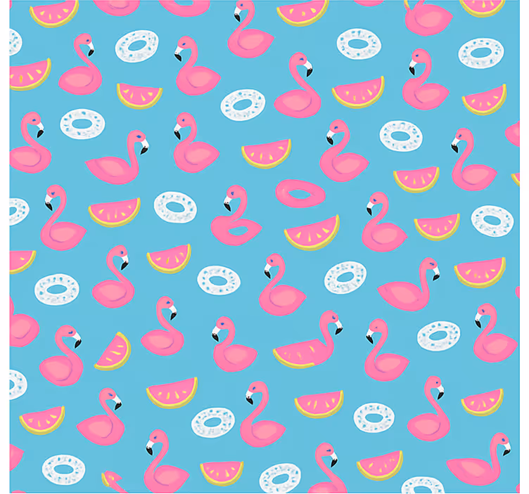 Kék flamingóminta Redőnyök gyerekek - TenStickers