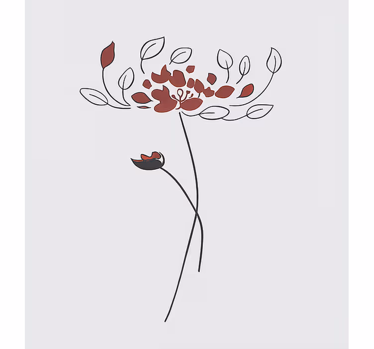 Minimalista botanikai vázlat Redőnyök gyerekek - TenStickers
