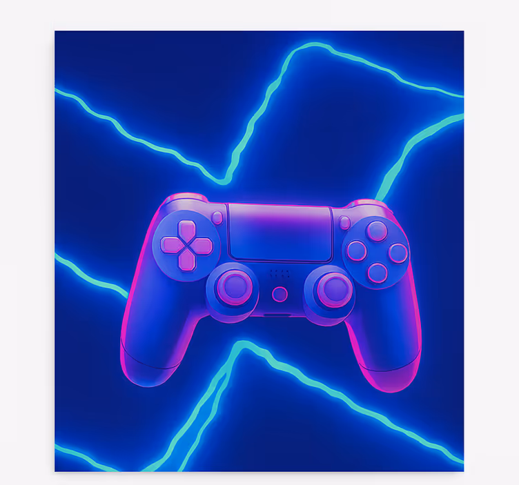 3d neon x kontroller Redőnyök kockafej - TenStickers