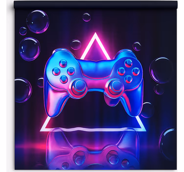 Króm neon buborékvezérlő Redőnyök kockafej - TenStickers