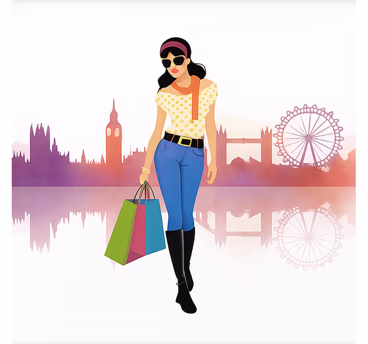 Londoni városi lány Redőnyök tizenéves - TenStickers