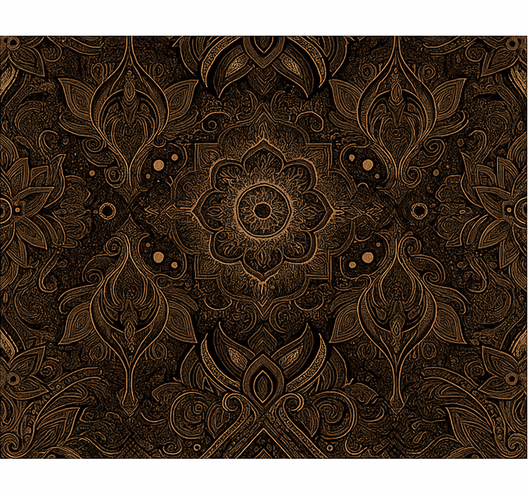Fekete-arany mandala redőnyök étkezőhöz - TenStickers