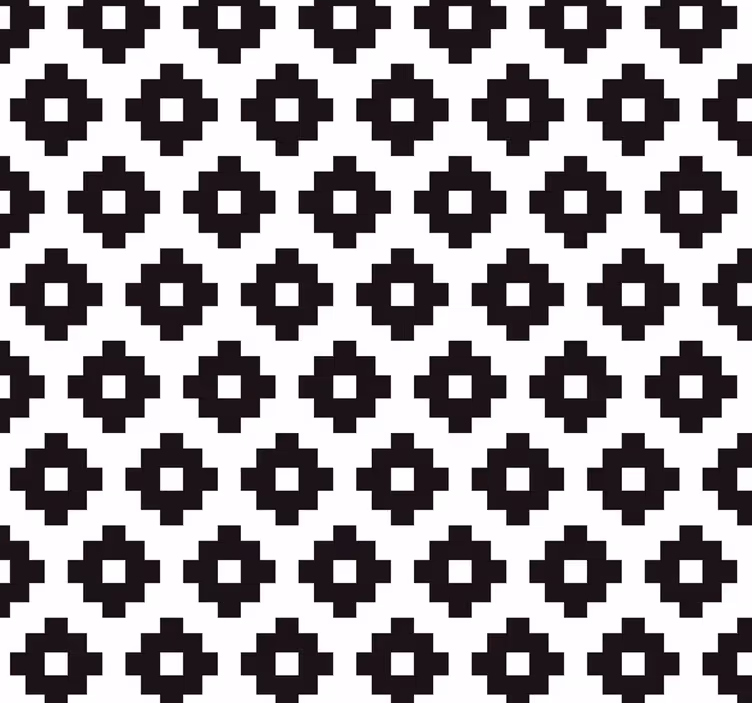 Redőnyök fürdőszoba - geometrikus csempe inspiráció - TenStickers