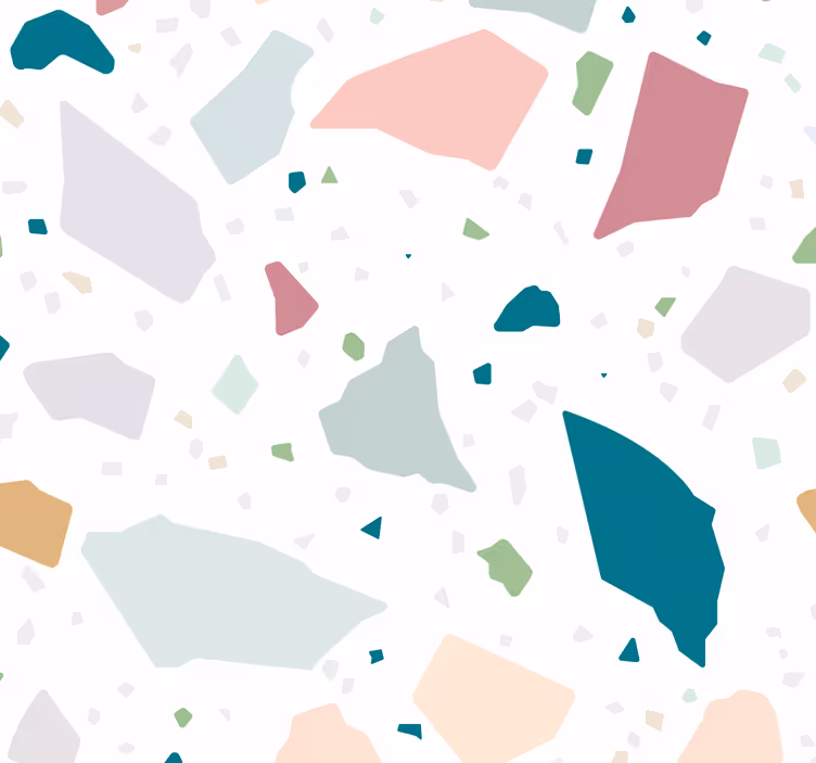 Színes geometriai terrazzo redőnyök konyha - TenStickers