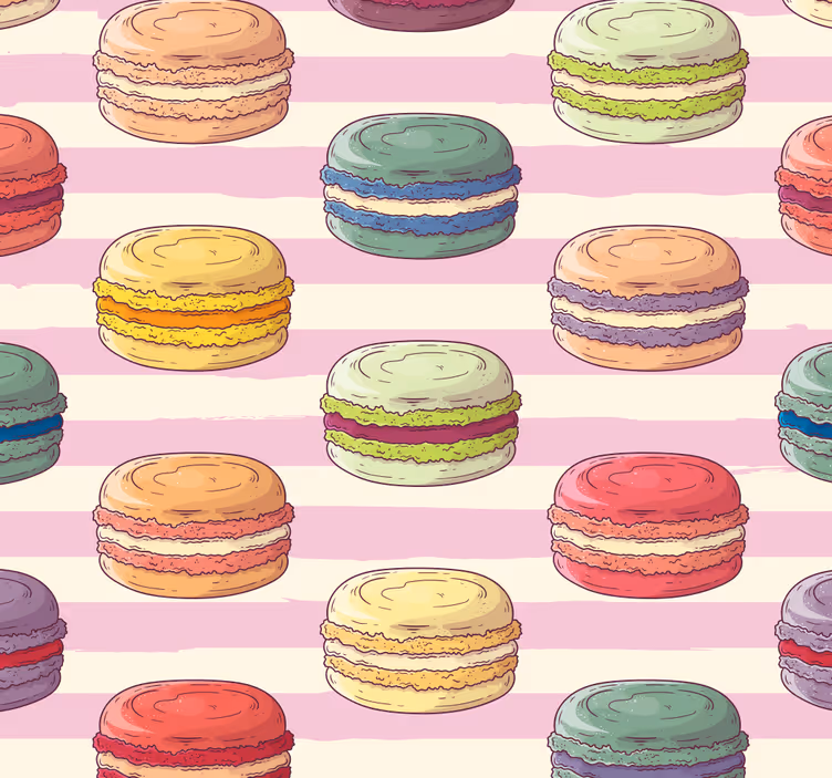 Színes macaron minta redőnyök konyha - TenStickers