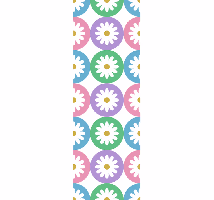 Kamrai redőnyök - margarétás mintás körök - TenStickers