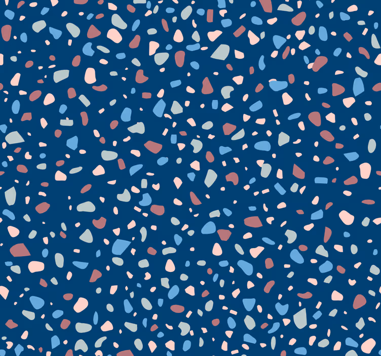 Sötétkék terrazzo redőnyök konyha - TenStickers