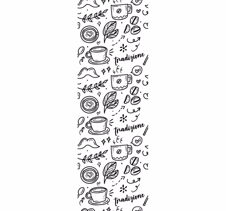 Olasz hagyomány kávéval - redőnyök étkező - TenStickers