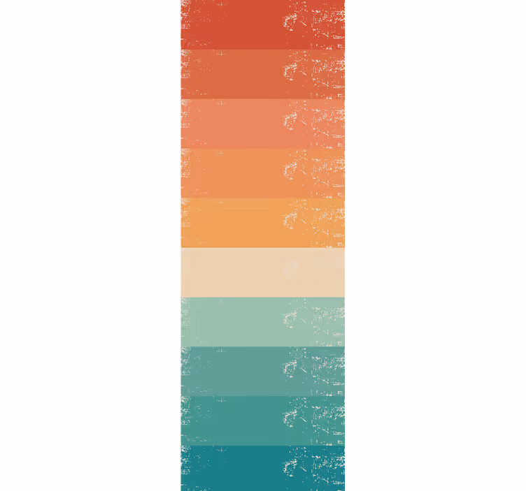 Retro csíkos szivárvány redőnyök étkező - TenStickers