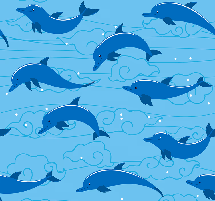 Felhők és delfinek redőnyök gyerekeknek - TenStickers