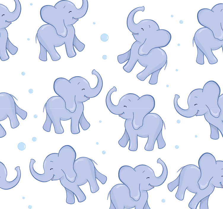 Kis elefánt és buborékok redőnyök gyerekeknek - TenStickers