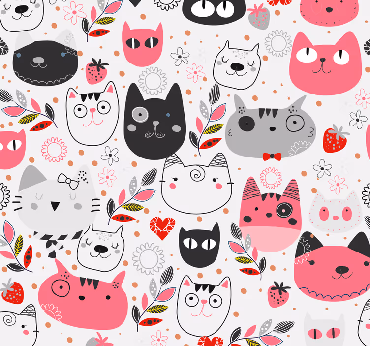 Gyerek redőnyök illusztrált macskákkal - TenStickers