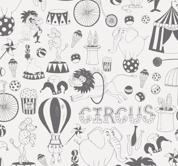 Circus északi színek redőnyök gyerekeknek - TenStickers