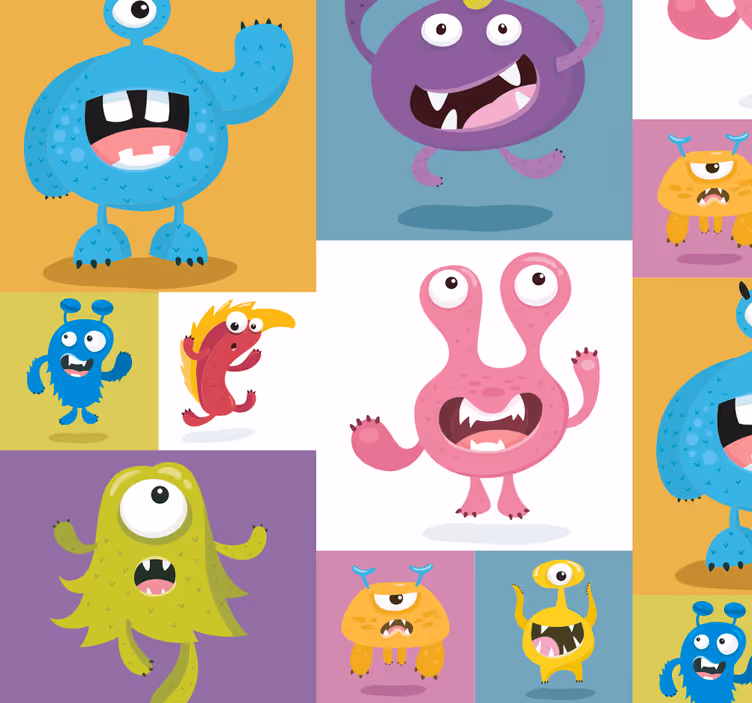 Kedves szörnyek redőnyök gyerekeknek - TenStickers