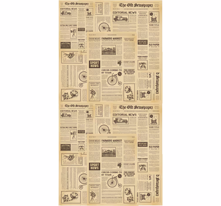 Vintage amerikai Újság redőnyök hivatal - TenStickers