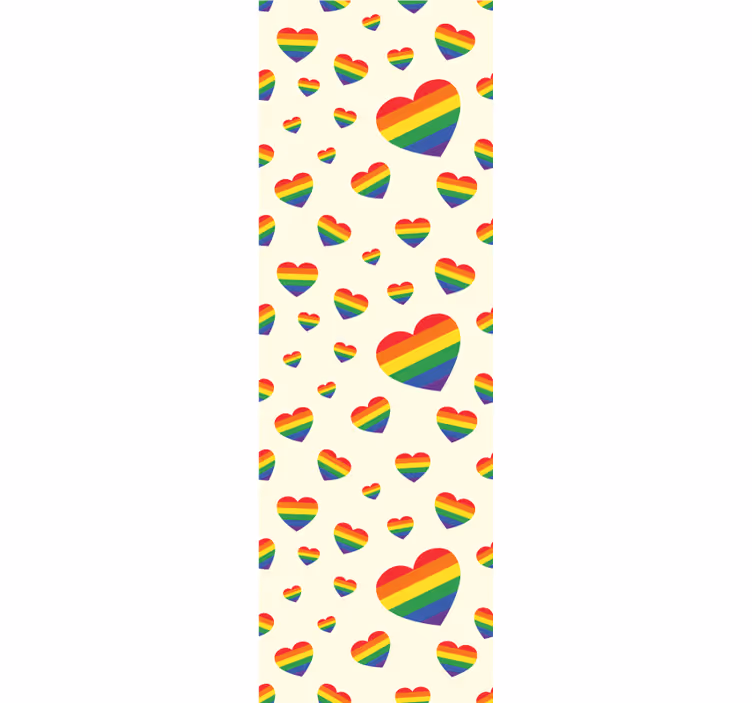 Szivárványos szív redőnyök tizenéveseknek - TenStickers