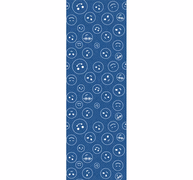 Tengerészkék mosolygós arcok redőnyei tizenéveseknek - TenStickers