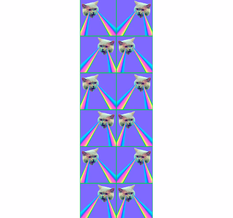 Redőnyök tizenéves - vaporwave lézer macska - TenStickers