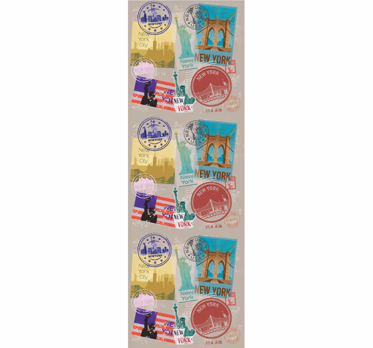 Régi nyc kollázs redőnyök tizenéveseknek - TenStickers