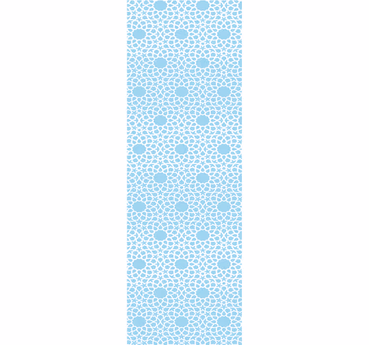 Modern redőnyök fehér és kék geometrikus mintával - TenStickers