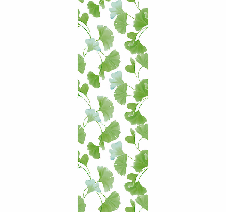 Modern redőnyök zöld ginkgo levelekkel - TenStickers