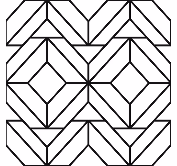 Modern redőnyök fekete-fehér geometrikus mintával - TenStickers