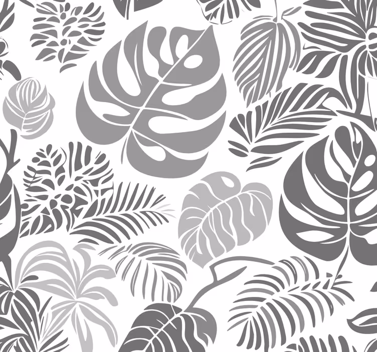 Szürke redőnyök monstera levelek mintával - TenStickers