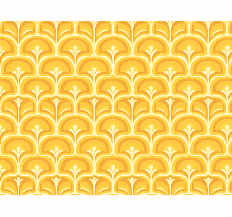 Retro 70-es sárga figurák redőnyök sárga - TenStickers