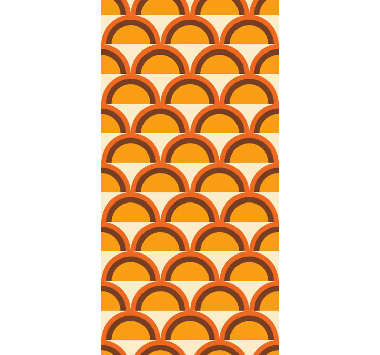 Sárga redőnyök 1970-es naplemente retro ívek - TenStickers