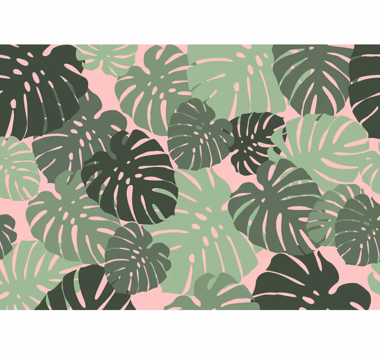 Konyhai redőnyök monstera levelek rózsaszínben - TenStickers