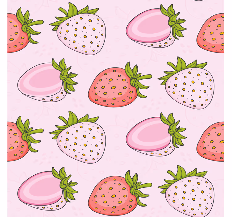 Rózsaszín és piros eper redőnyök konyha - TenStickers