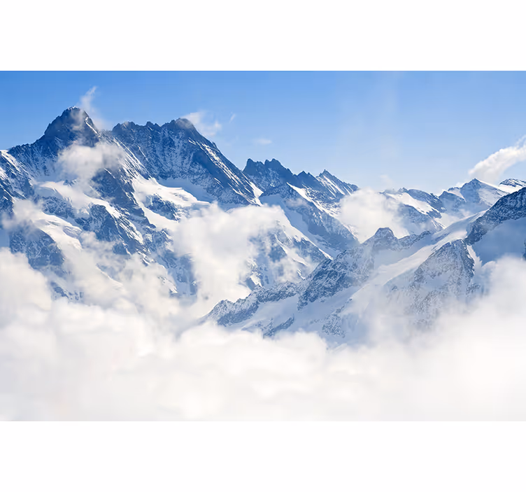 Fehér redőnyök alpesi tájban - TenStickers