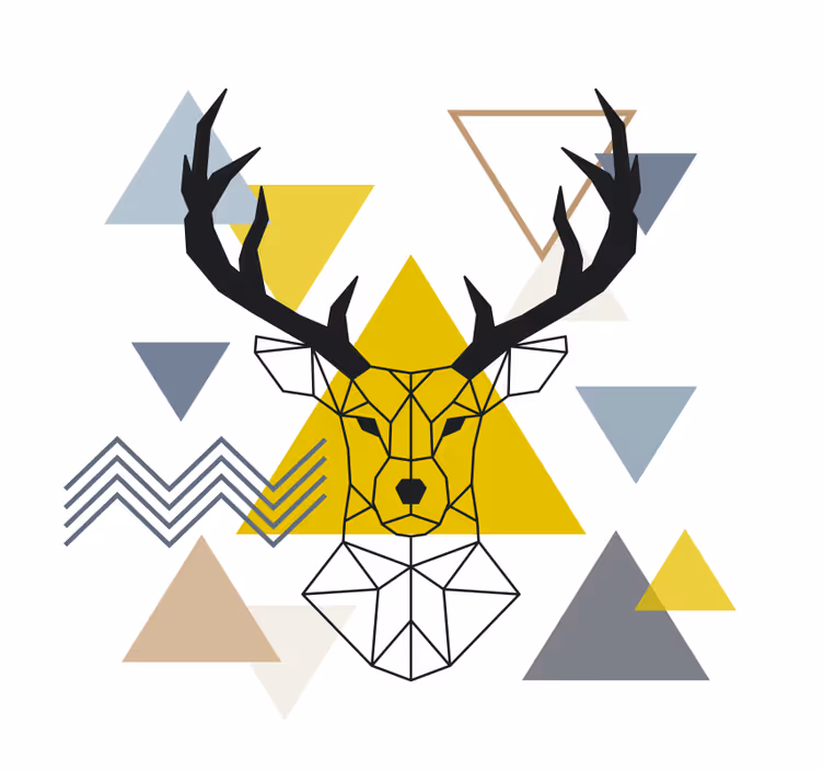 Geometrikus szarvas redőnyök nappali - TenStickers