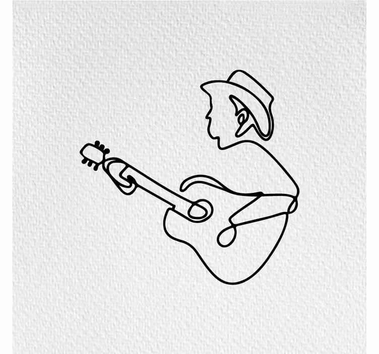 Gitarista cuki minimalista dizájn redőnyök nappali - TenStickers