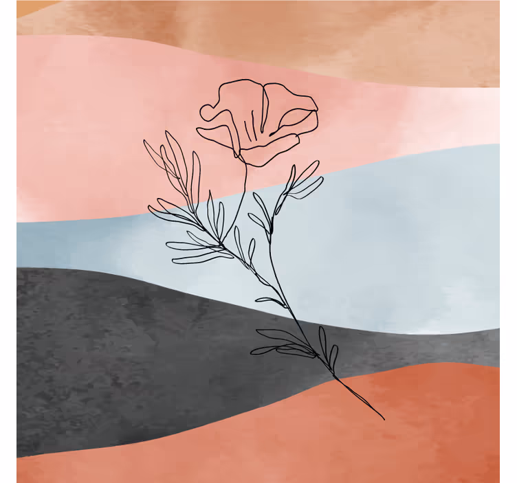 Vízfestmény absztrakt redőnyök nappali - TenStickers
