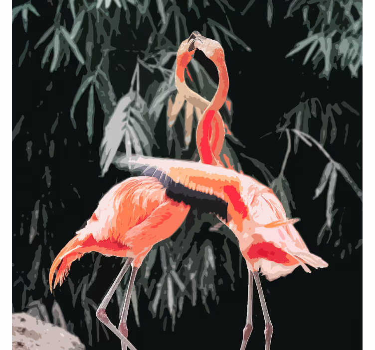 Flamingós pillanat - redőnyök nappali - TenStickers