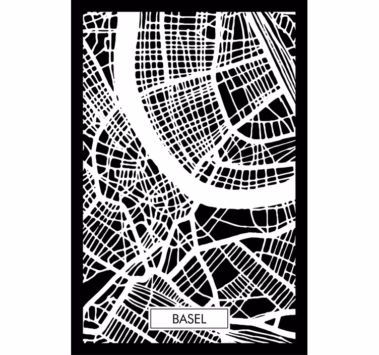 Baseli topográfiai térkép redőnyök nappali - TenStickers