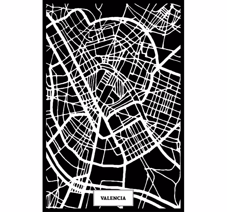 Valencia topográfiai térkép redőnyök nappali - TenStickers