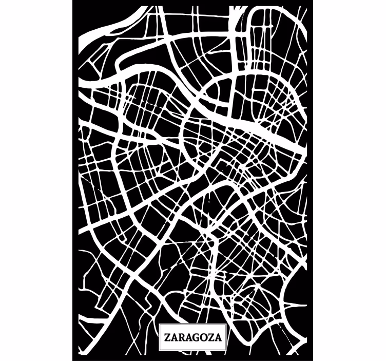 Zaragoza domborzati térkép redőnyök nappali - TenStickers