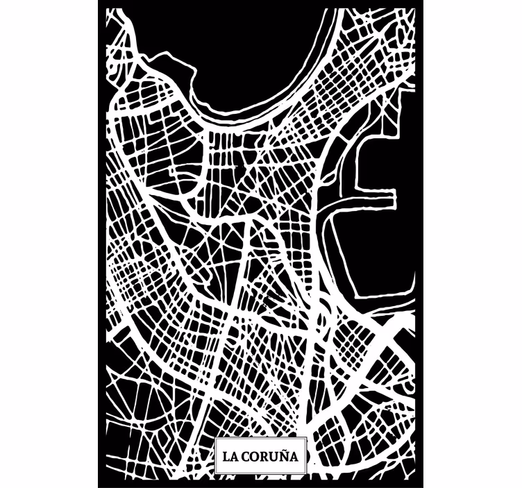 Coruña domborzati térkép redőnyök nappali - TenStickers