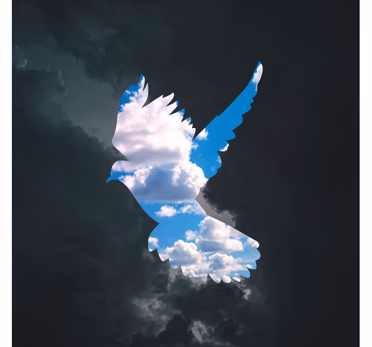 Magritte galamb redőnyök nappali - TenStickers