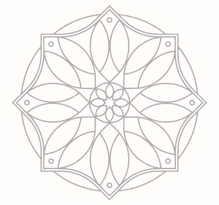 Fehér redőnyök mandala mintával - TenStickers