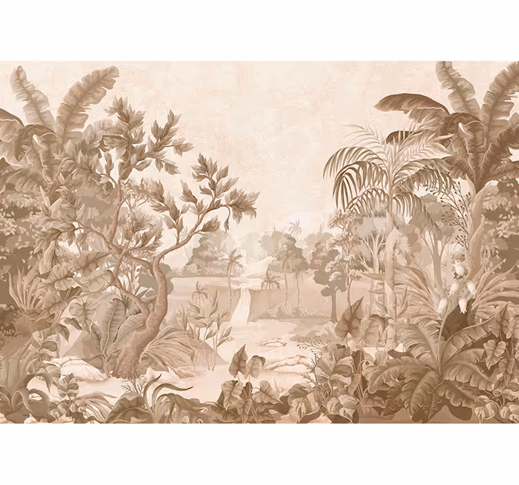 Tropical jungle kilátás bézs redőnyök - TenStickers