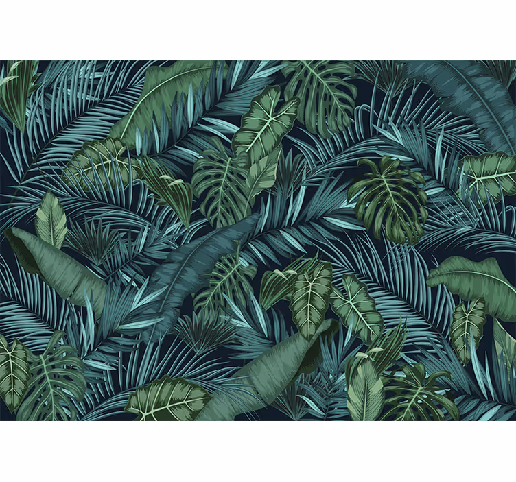 Jungles fotobehang redőnyök nappali - TenStickers