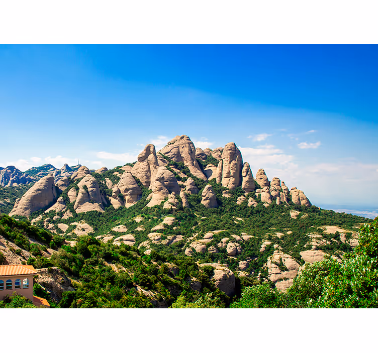 Montserrat katedrális hegy fotótapéta redőnyök nappali - TenStickers