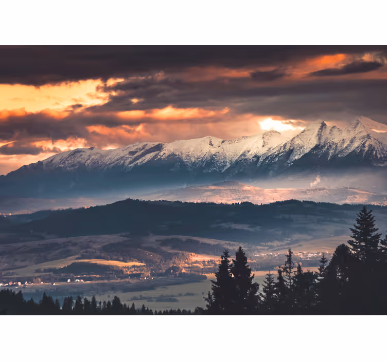 Aranycsúcs lengyel tatry redőnyök nappali - TenStickers